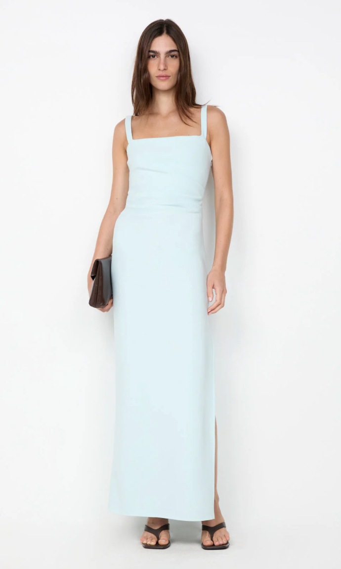 Leora Tuck Maxi Dress Arctic Blue