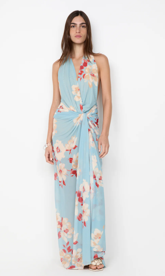 Calliope Drape Maxi Dress Sonara Floral