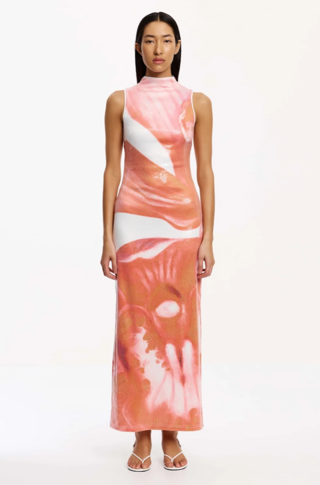 Lucinda Maxi Dress Tangerine Bloom