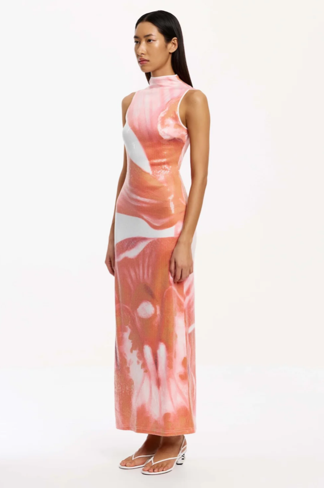 Lucinda Maxi Dress Tangerine Bloom