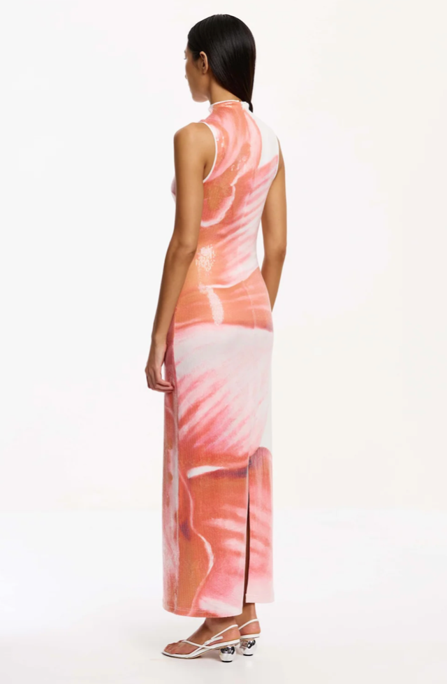 Lucinda Maxi Dress Tangerine Bloom