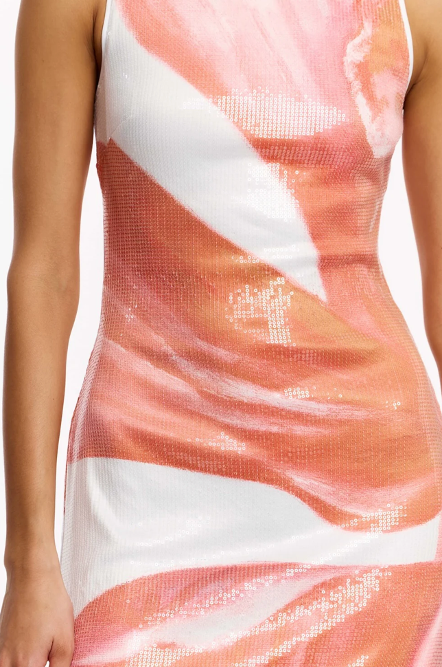 Lucinda Maxi Dress Tangerine Bloom