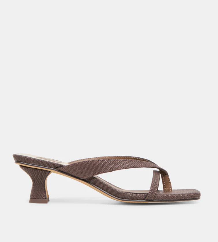 Brevel Heels Chocolate Raffia