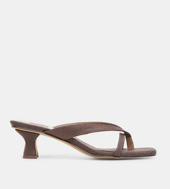 Brevel Heels Chocolate Raffia