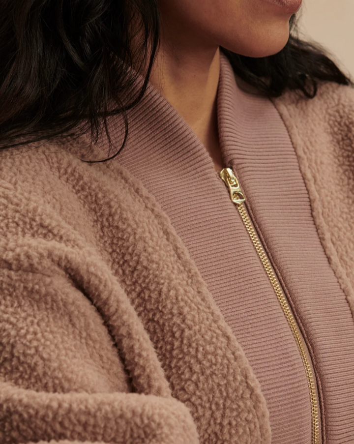 Mumford Half Zip Fleece Ginger Snap