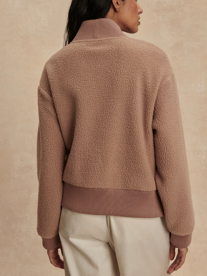 Mumford Half Zip Fleece Ginger Snap