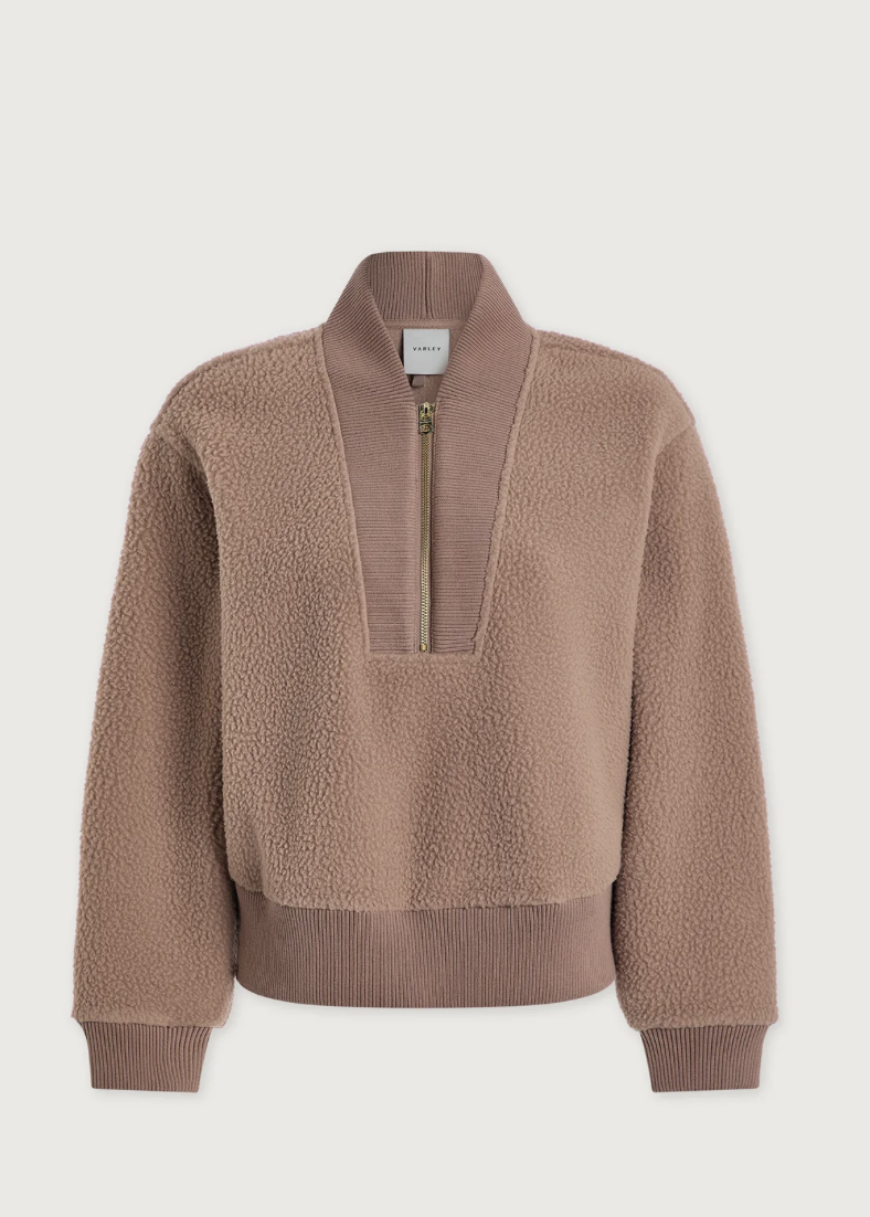 Mumford Half Zip Fleece Ginger Snap