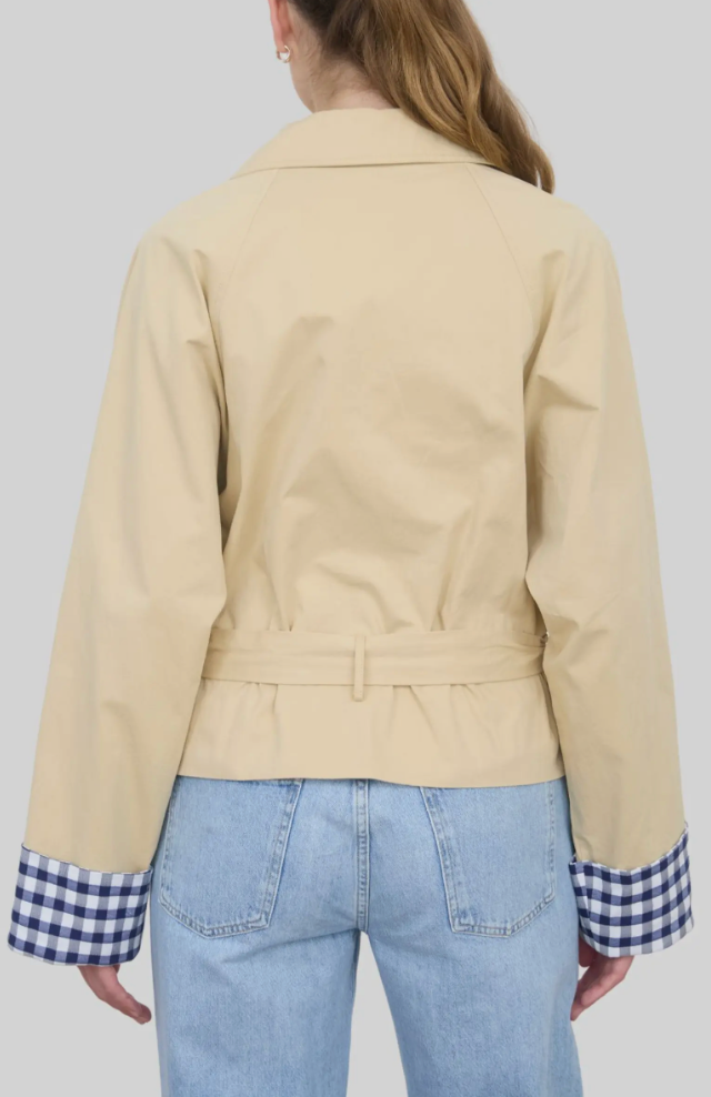 Short Trench With Gingham