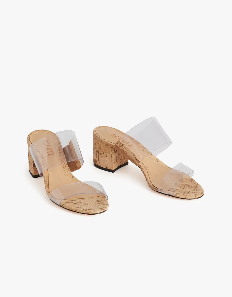 Victorie Block Sandal Beige/Cork