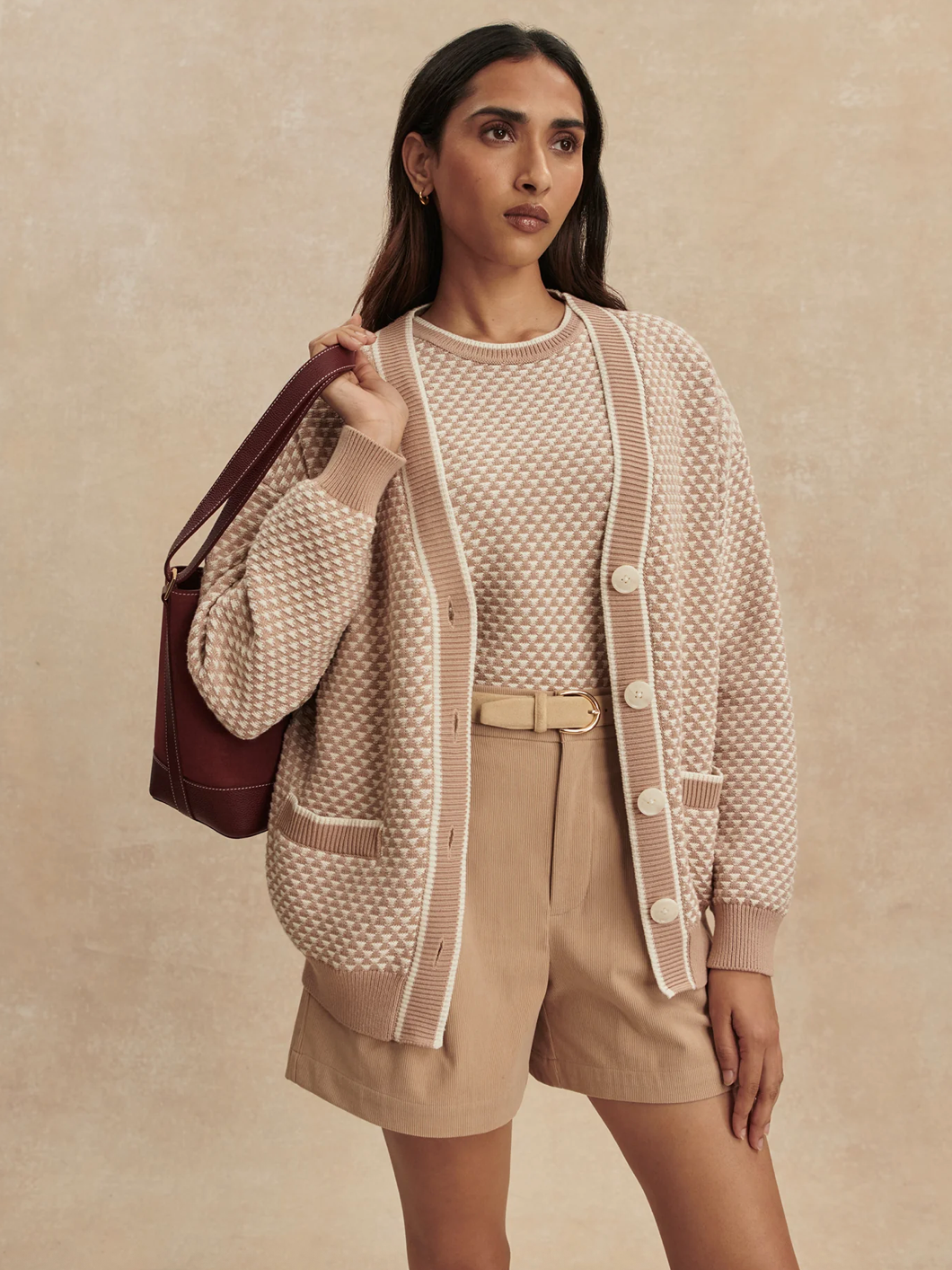 Tarran Stitch Knit Cardigan