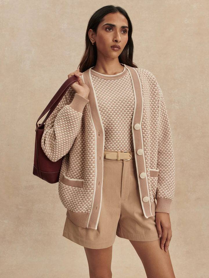 Tarran Stitch Knit Cardigan