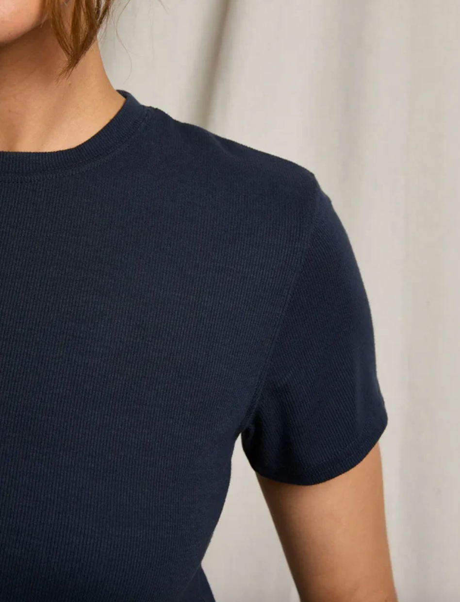 Fitz Viscose Tee Navy