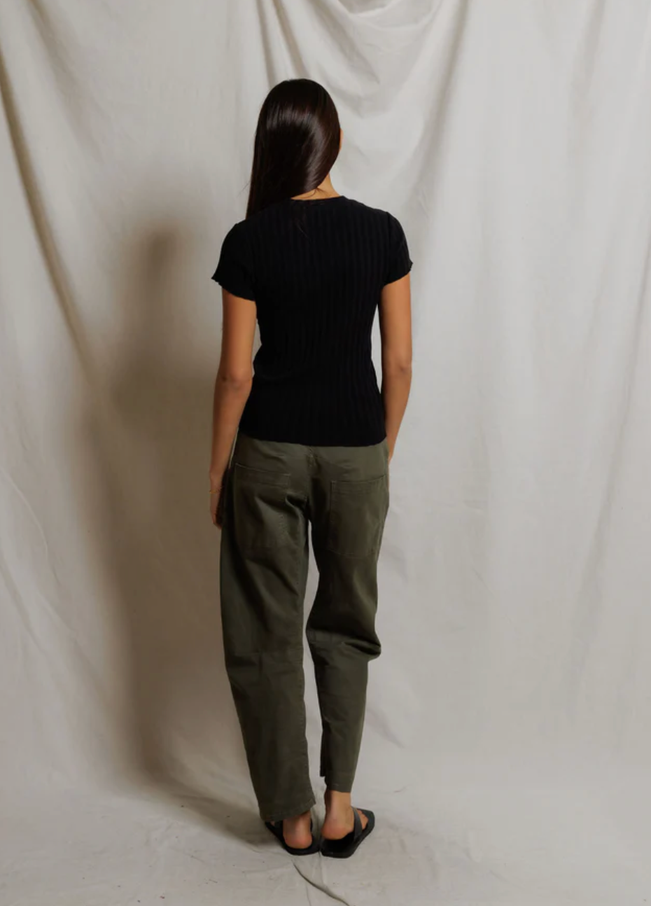 Poorboy Cap Sleeve Crew True Black