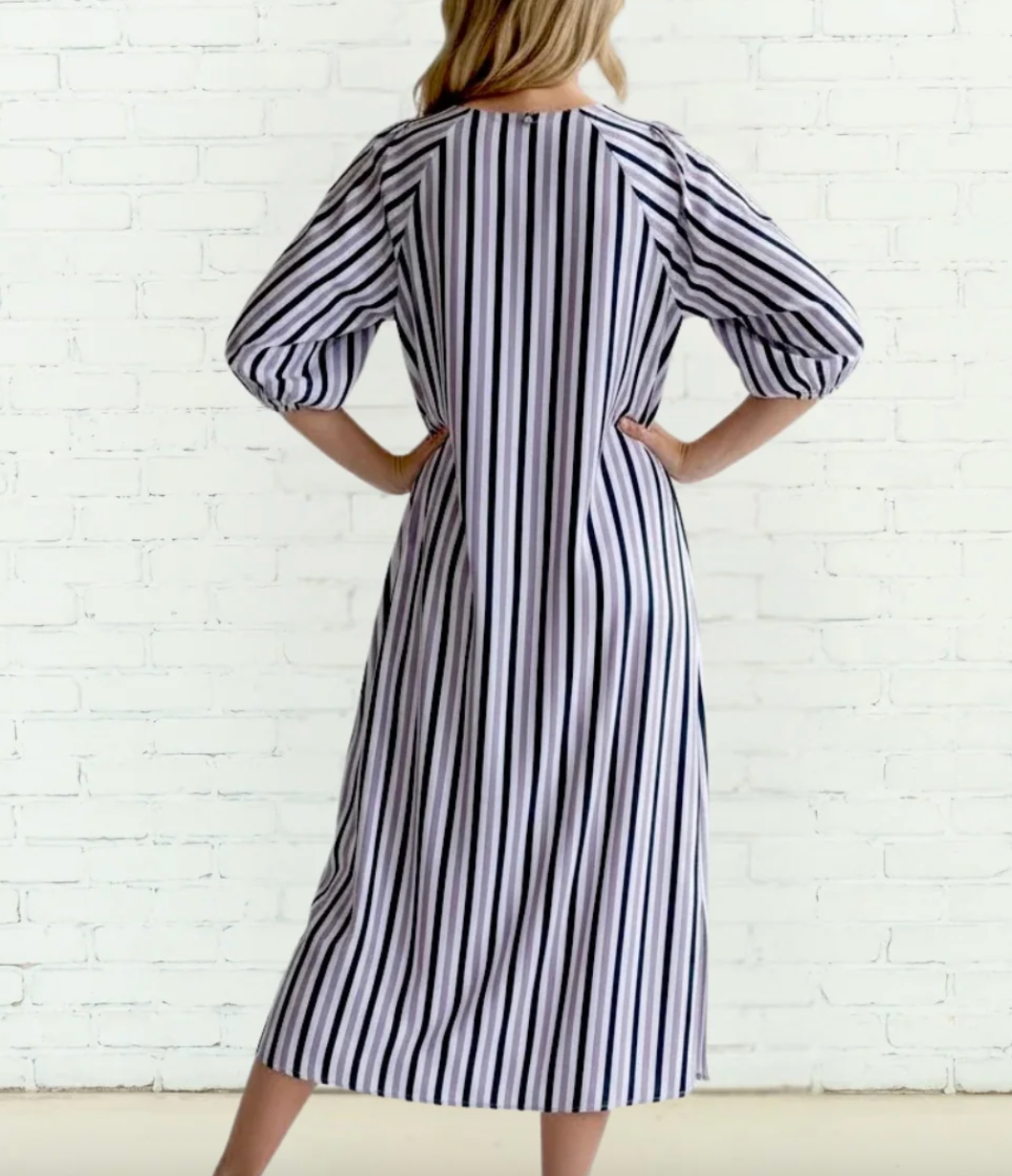 Palm Beach Dress Purple/Navy