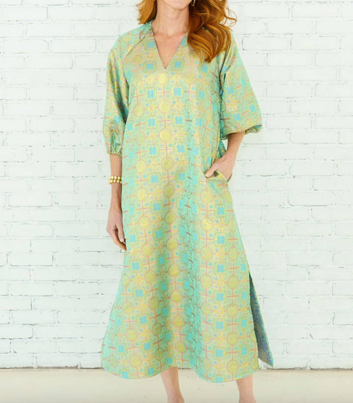 Coco Jacquard Dress Lime