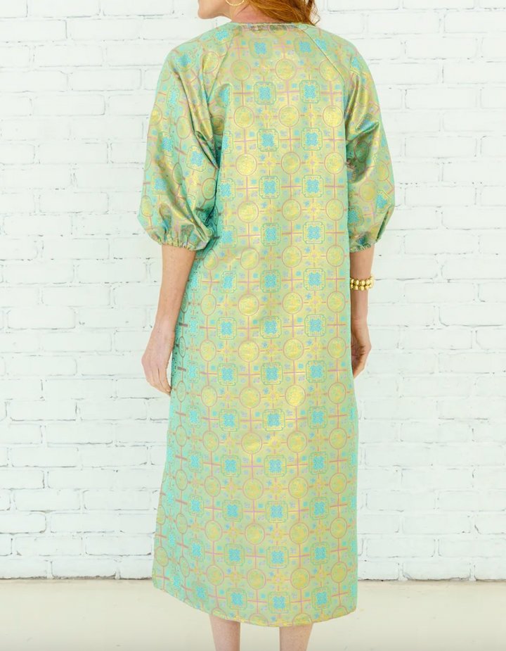 Coco Jacquard Dress Lime