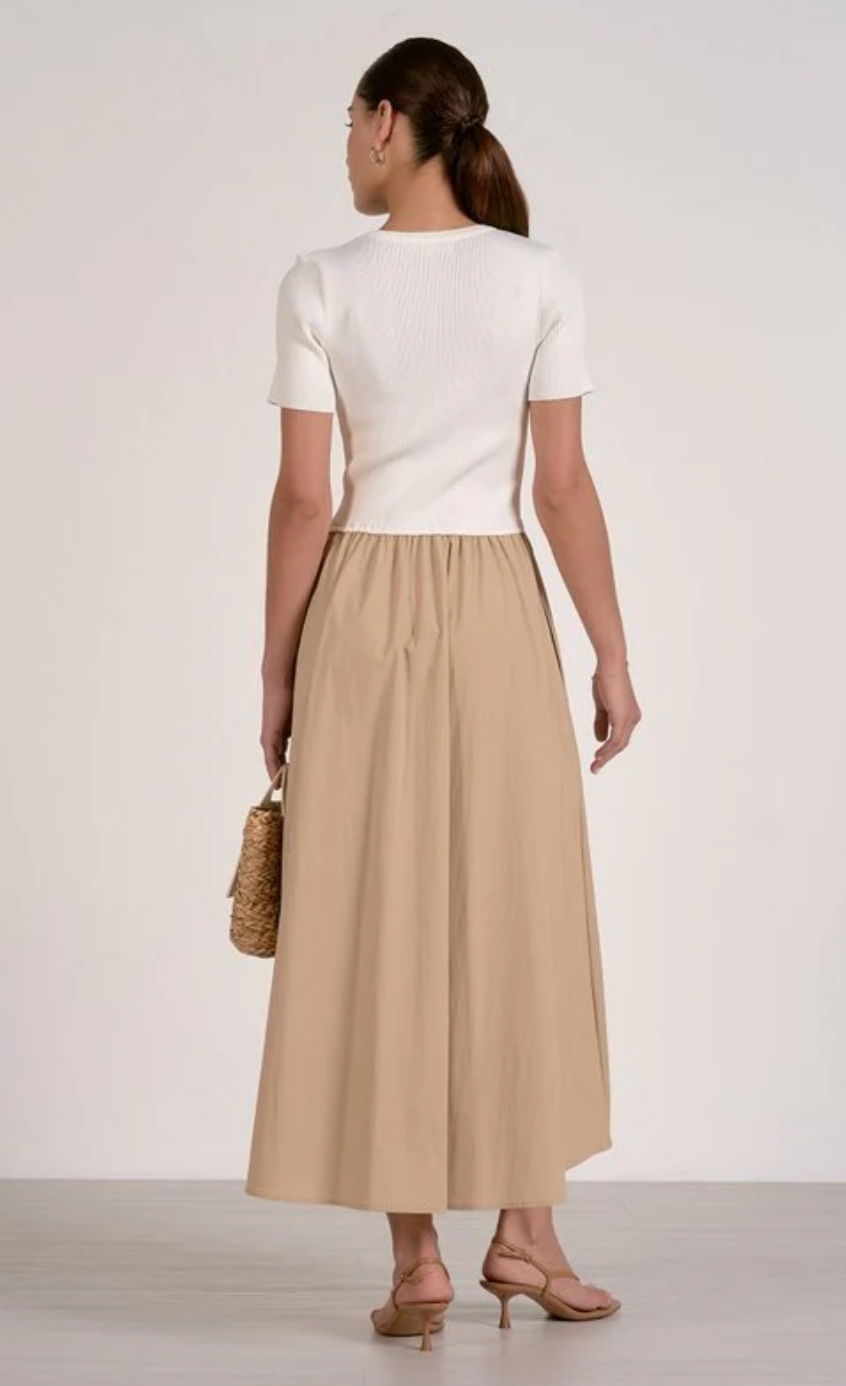 May Dress White Tan