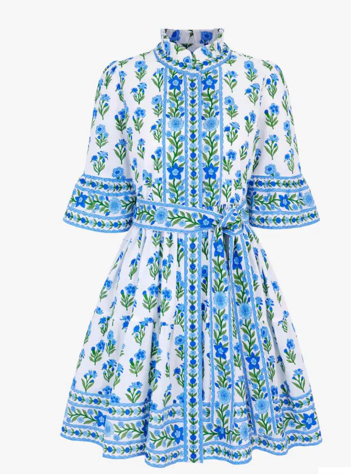 Gemma Mini Dress Lapis Meadow