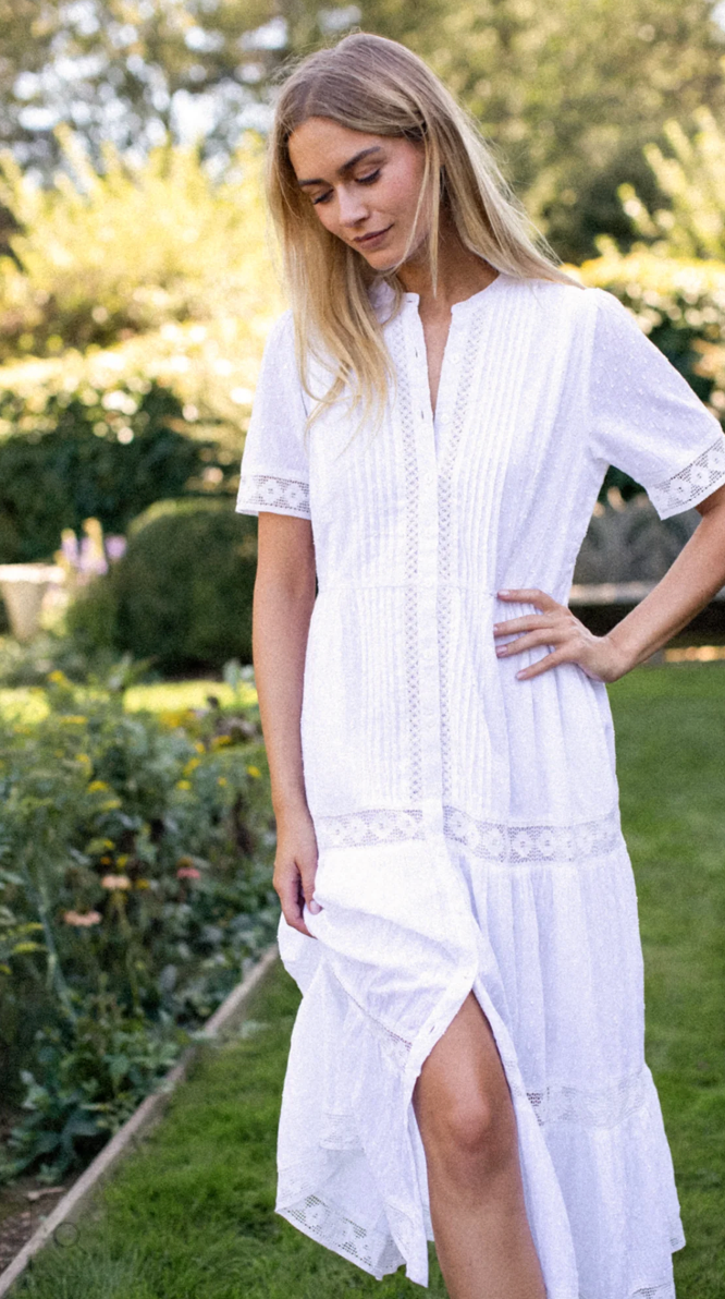 Eve Dress White Dobby
