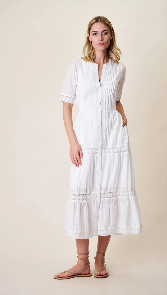 Eve Dress White Dobby