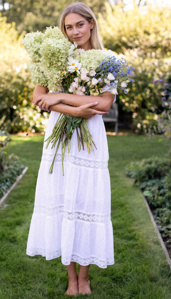 Eve Dress White Dobby