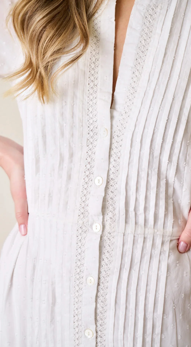 Eve Dress White Dobby