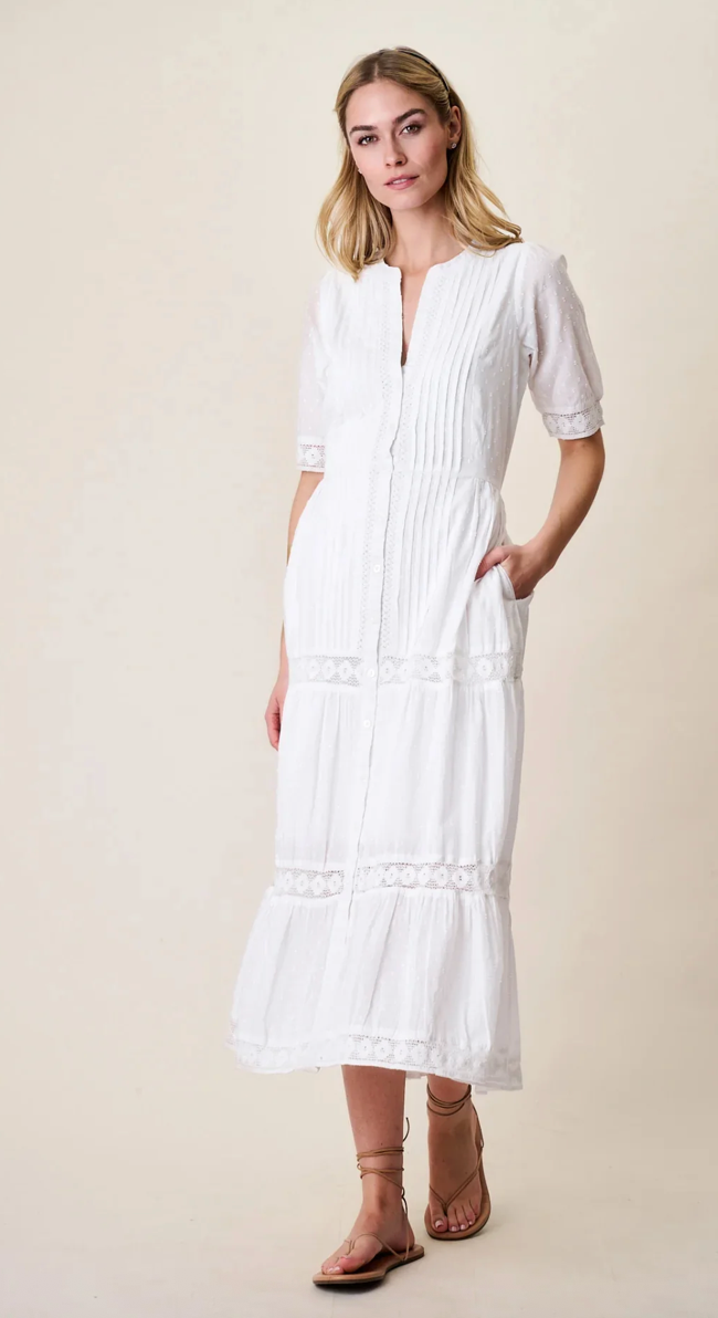 Eve Dress White Dobby