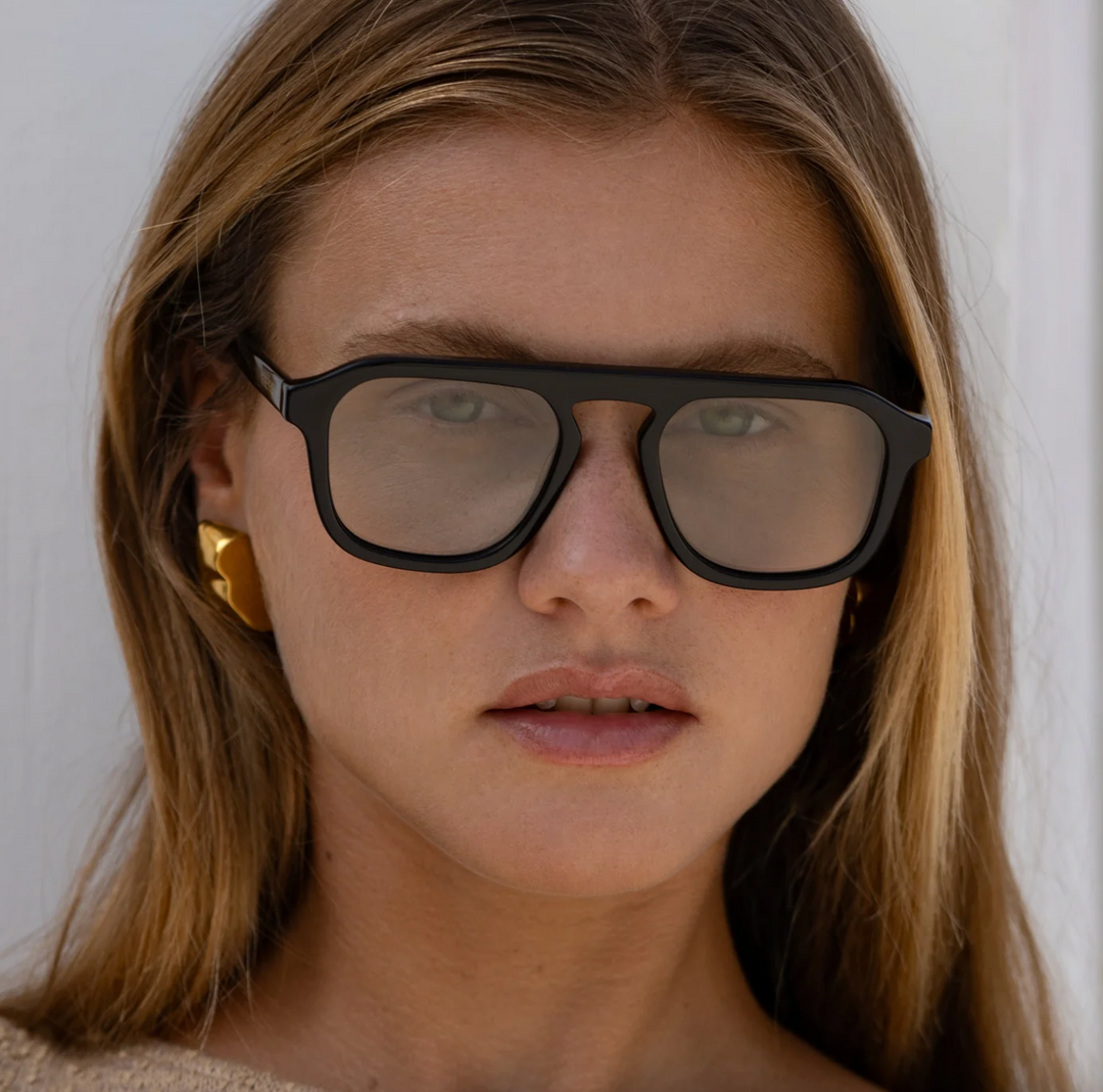 Addison Aviator Sunglasses Black