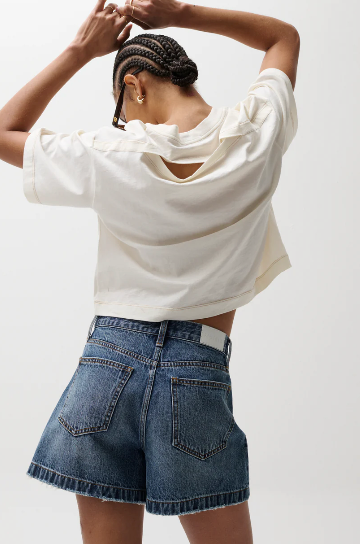 Saige Denim Short Wishbone