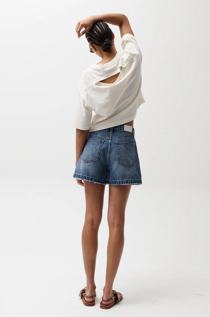 Saige Denim Short Wishbone