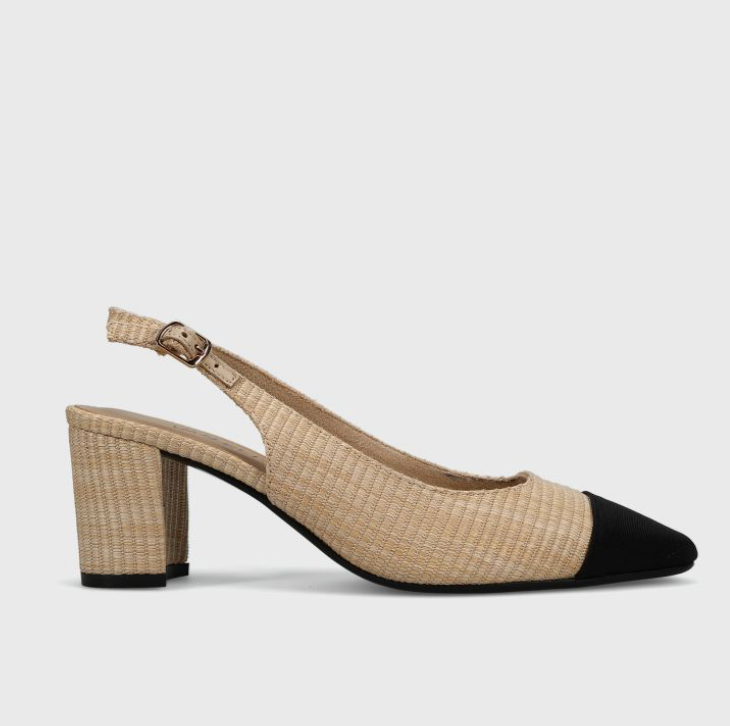 Jala Heel Beige Raffia