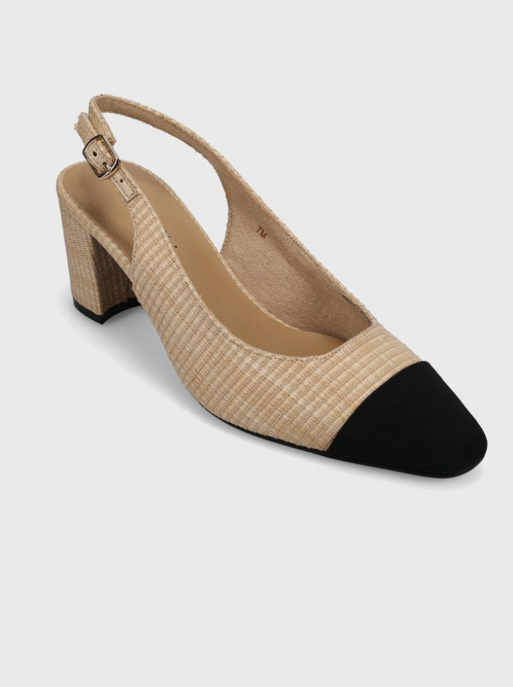 Jala Heel Beige Raffia