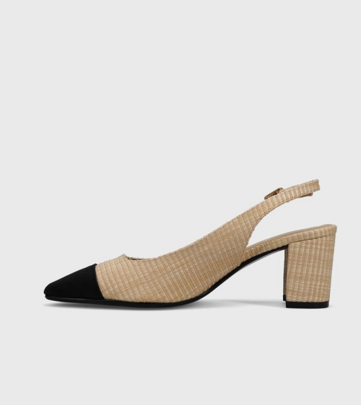 Jala Heel Beige Raffia
