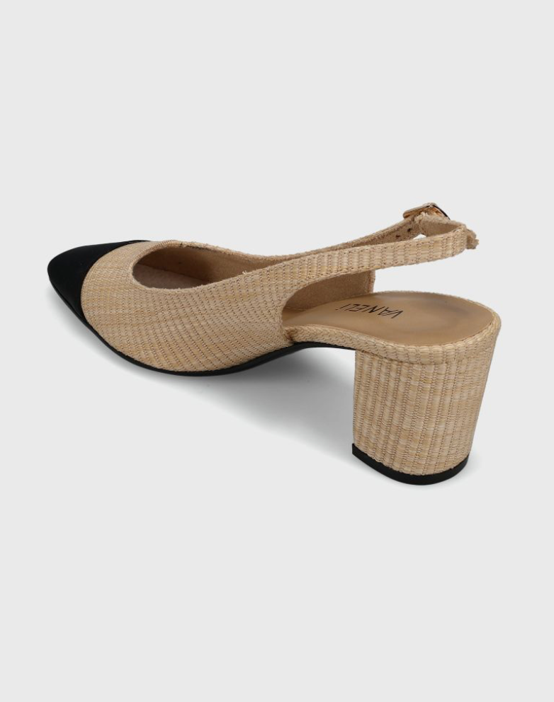 Jala Heel Beige Raffia