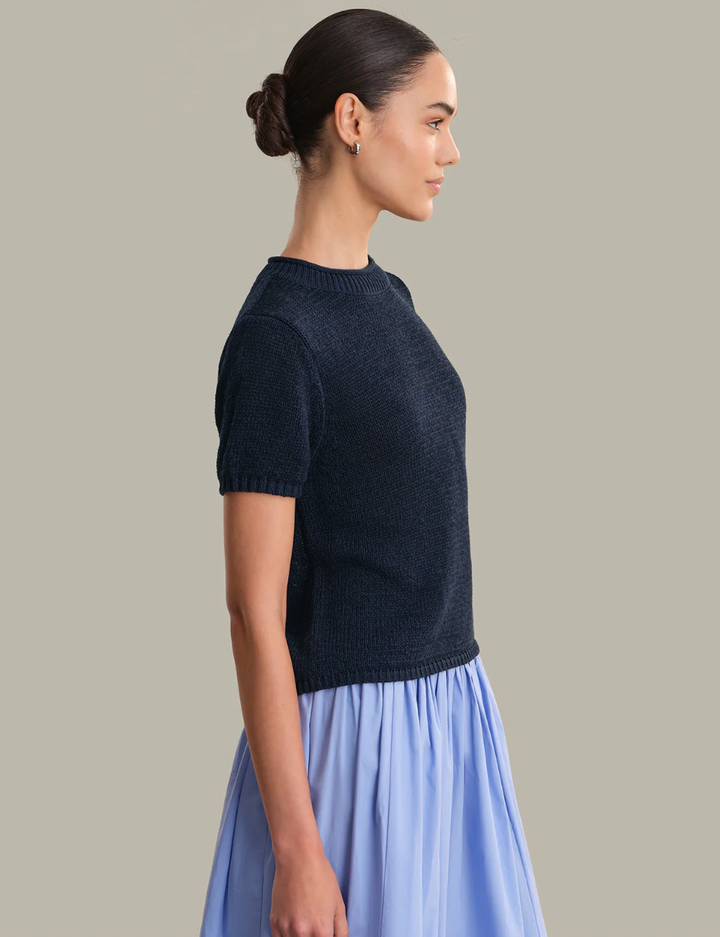 Terri Rolled Edge Sweater Tee