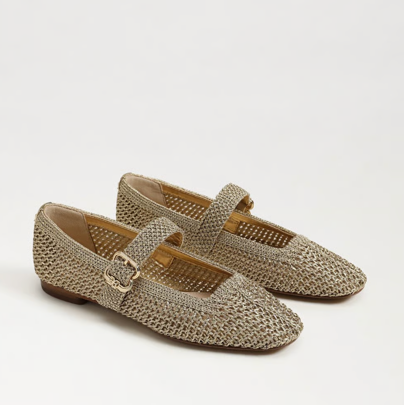 Michaela Knit Flat Amber Gold