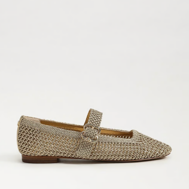 Michaela Knit Flat Amber Gold