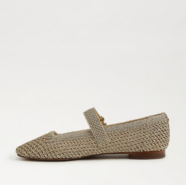 Michaela Knit Flat Amber Gold