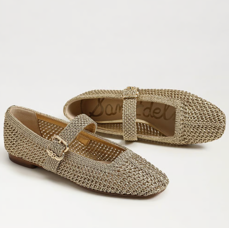 Michaela Knit Flat Amber Gold