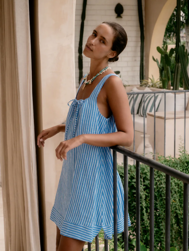 Noosa Dress Ocean Stripe