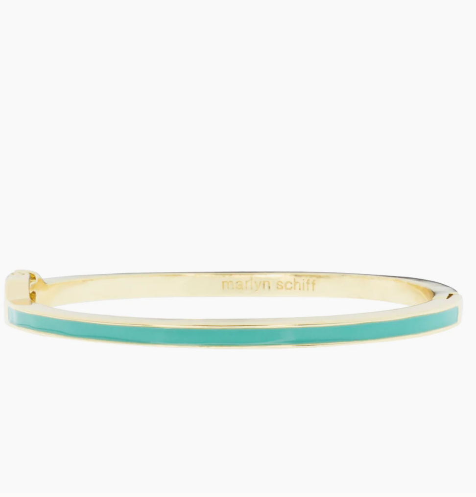 Minnie Enamel Bangle Seafoam