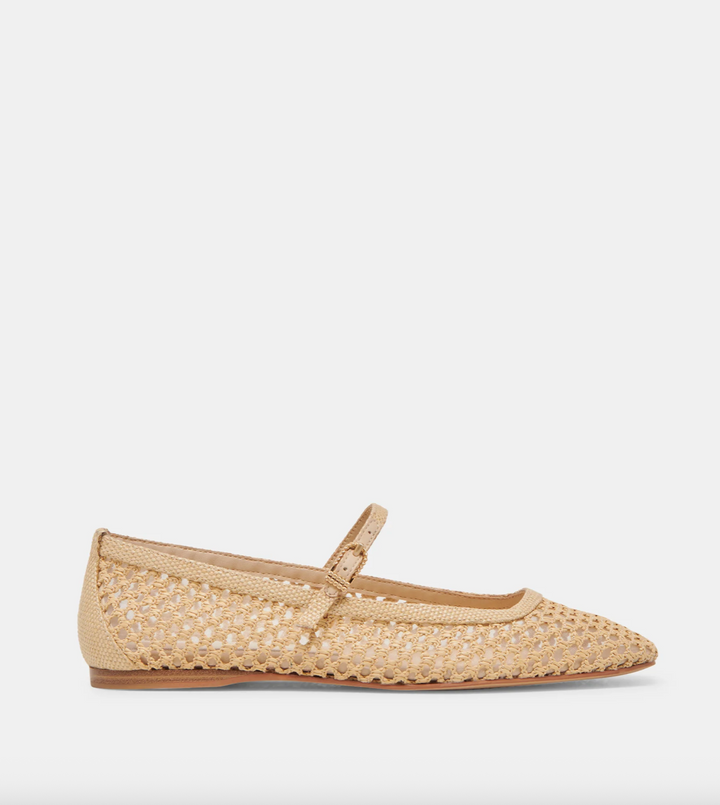 Reyes Ballet Flats Light Raffia