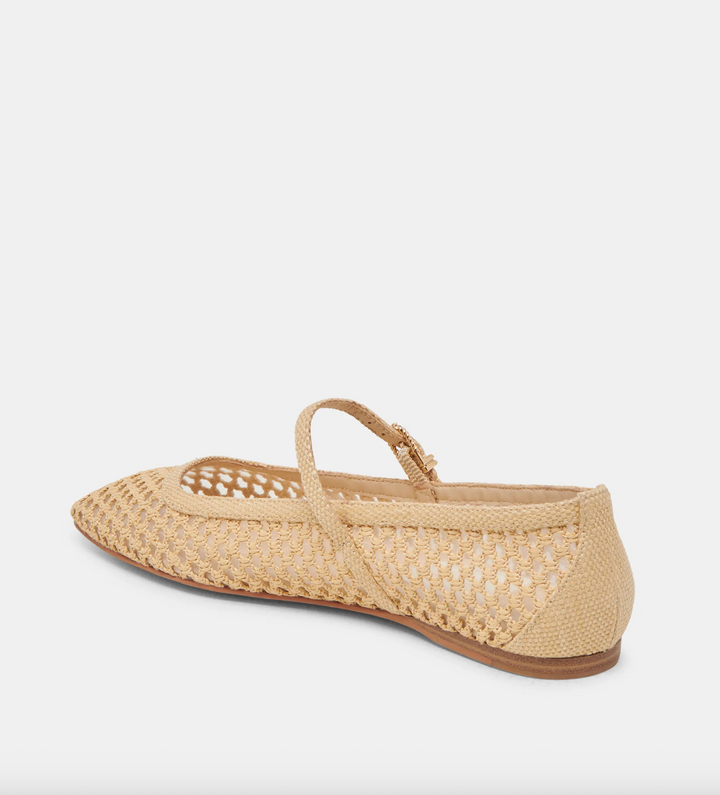 Reyes Ballet Flats Light Raffia
