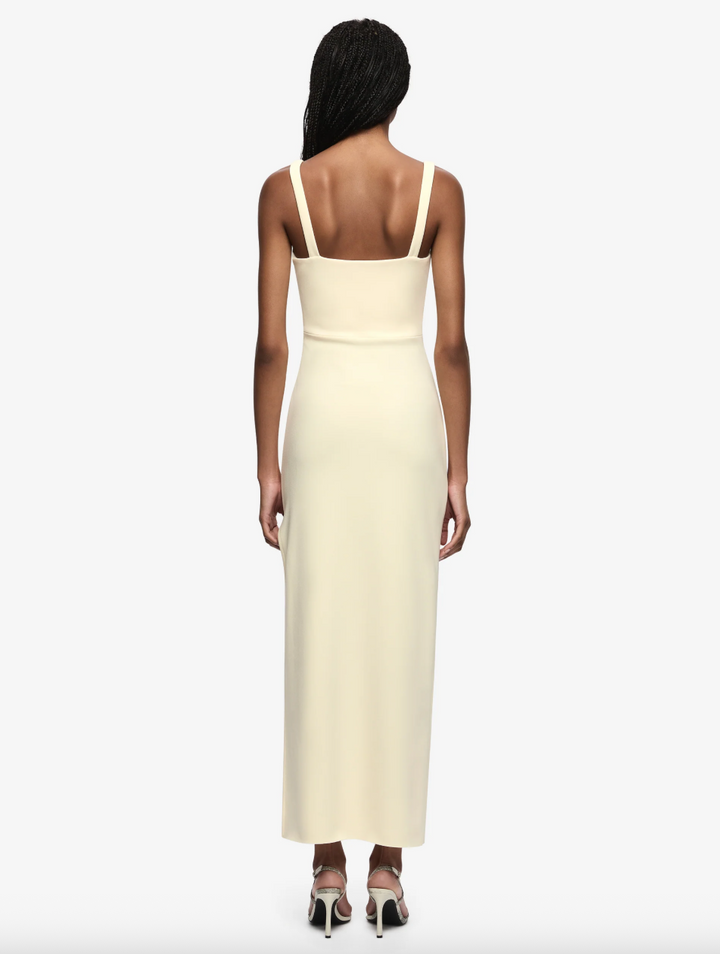 Leora Tuck Maxi Dress Lemon Sorbet