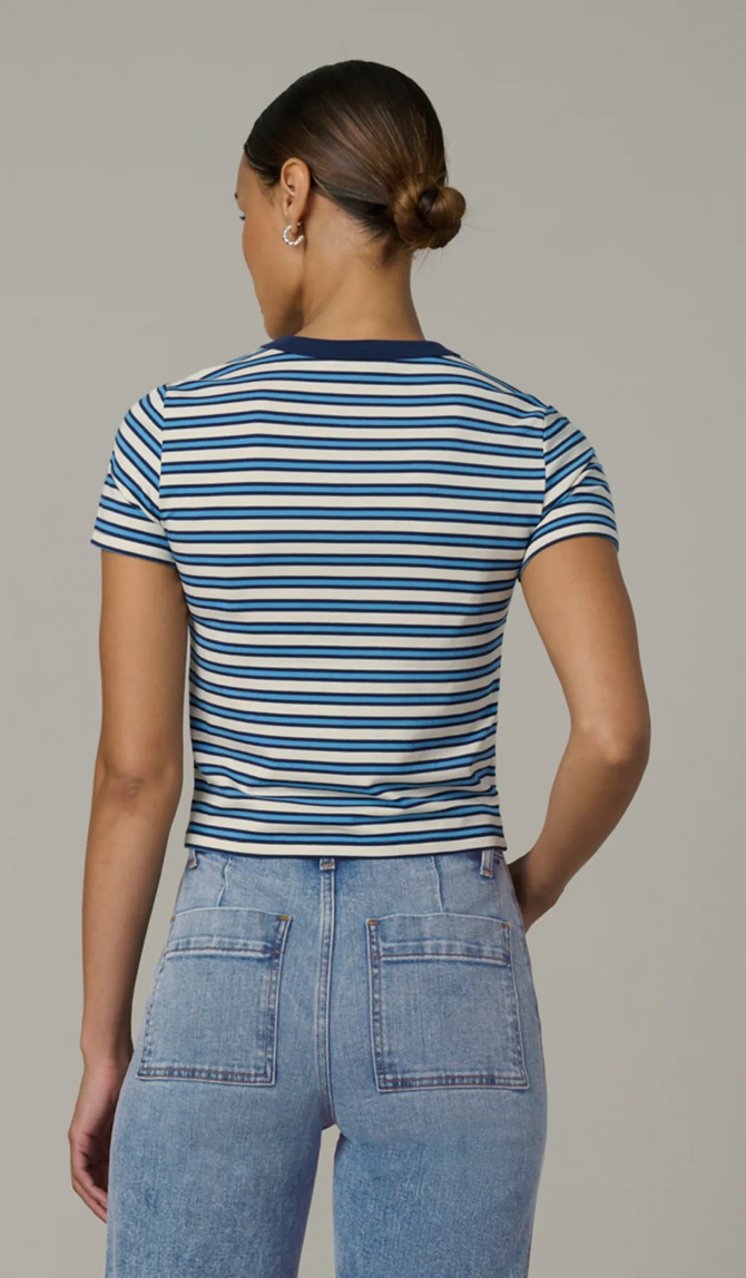 The Baby Tee Azure Stripe