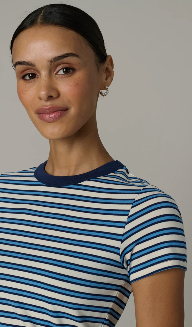 The Baby Tee Azure Stripe