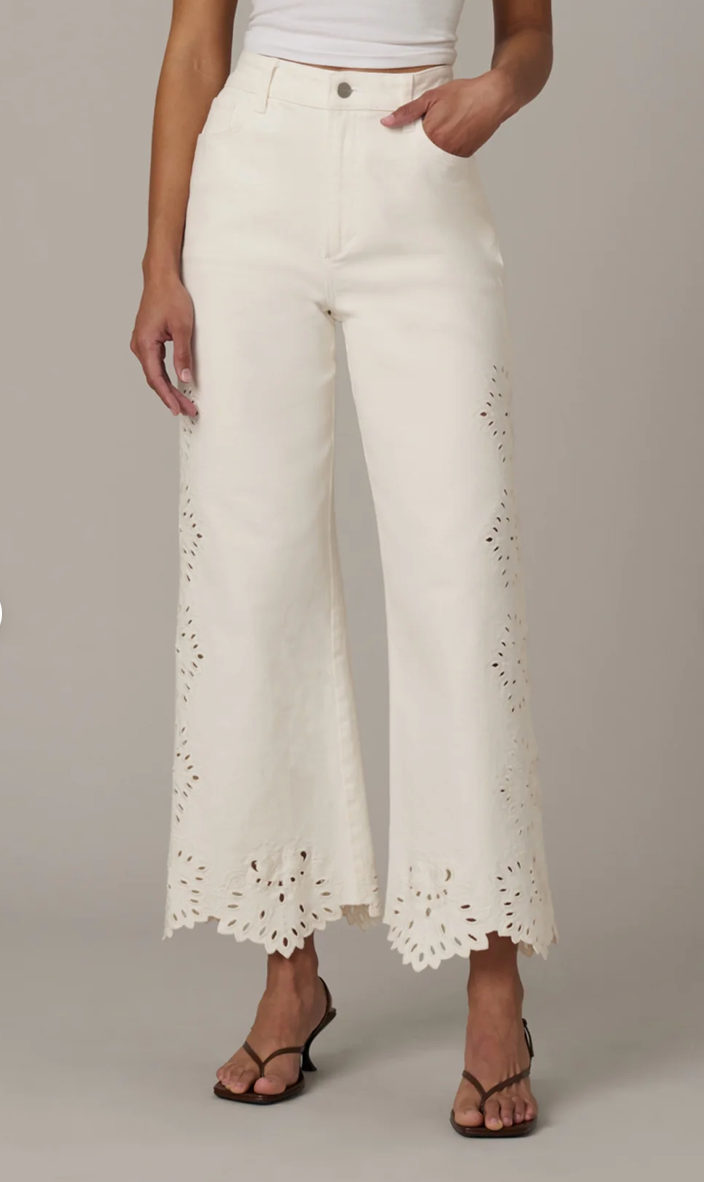 The Mia Ankle Ecru Broderie