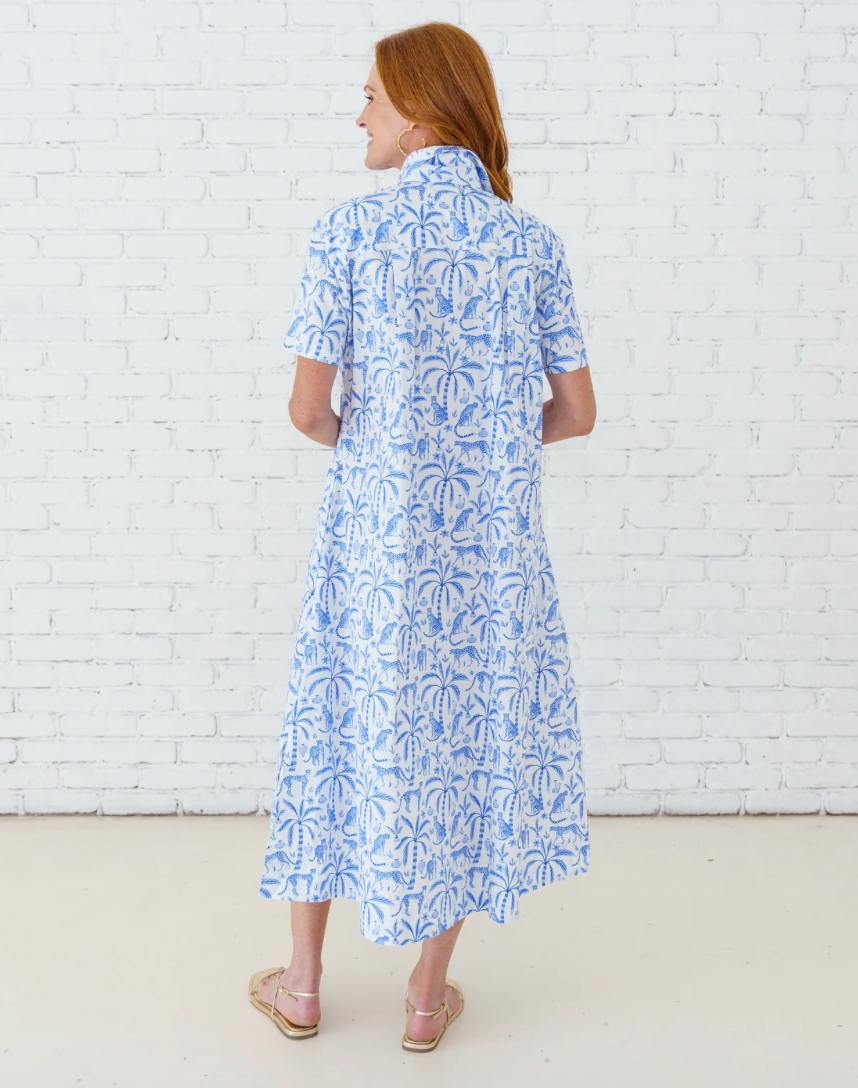 Millie Dress Blue Jungle