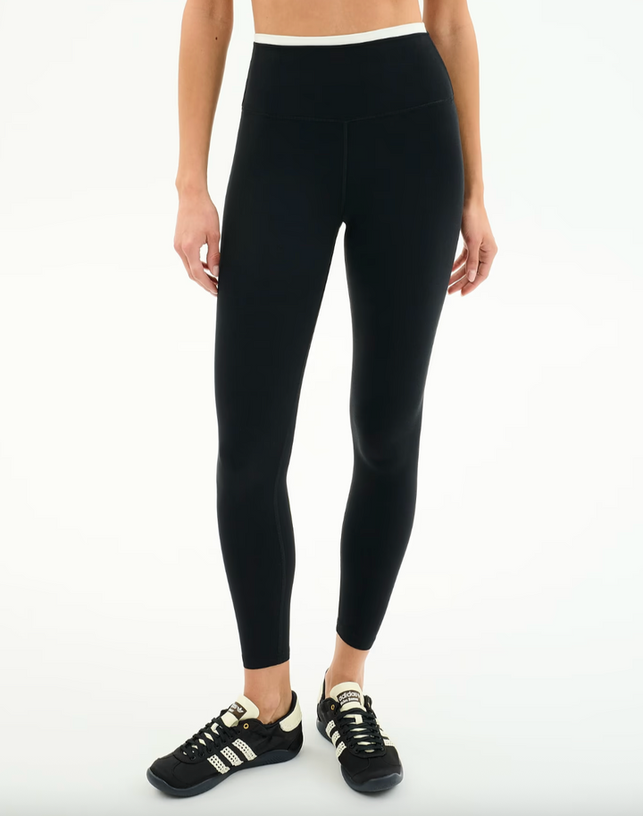 Dual High Waist Airweight 7/8 Black/White