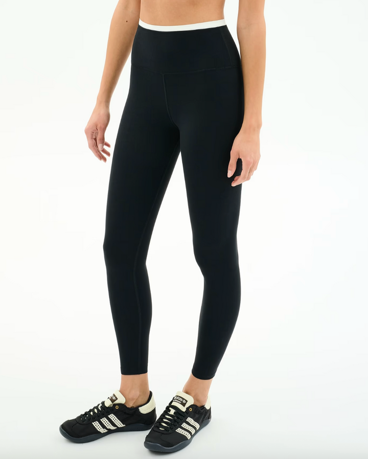Dual High Waist Airweight 7/8 Black/White